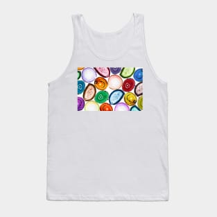 Colorful mosaic made of backlit agate stones Tank Top